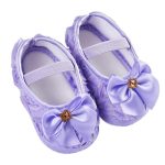 LONSANT-chaussures de marche pour bébés filles | Bandeau élastique Rose, avec nœud papillon, chaussures pour nouveau-nés, E1120