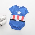 Superman été bébé barboteuses nouveau-né bébé garçon fille barboteuse à manches courtes combinaison vêtements bébé vêtements coton tenues 0-18M