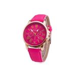 Montres pour femmes mode Tike Toker marque chiffres romains Faux cuir analogique Quartz montre-bracelet femmes femme
