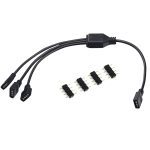 Connecteur de bande RGB 4 broches | 1 à 1 2 3 4 5, câble de séparation d'alimentation, 4pin aiguille fil de connecteur féminin pour bande RGB