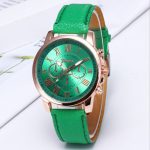 Montres pour femmes mode Tike Toker marque chiffres romains Faux cuir analogique Quartz montre-bracelet femmes femme