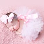 Jupe Tutu et bandeau pour nouveau-né rose menthe | Tenue Tutu pour bébés, accessoire de photographie pour nouveau-né, pettijupe, Costume pour nouveau-né TS034