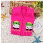 Gilet en laine pour enfants 0-18 mois | En cachemire, cardigan fraise, en tricot de coton, semble très bon, printemps et automne