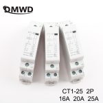 Contacteur modulaire 2P 16A 25A | 220V/230V 50/60HZ Din rail, module de contact domestique ac 2NO 1NO1NC 2NC