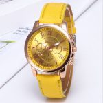 Montres pour femmes mode Tike Toker marque chiffres romains Faux cuir analogique Quartz montre-bracelet femmes femme