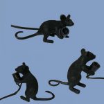 MOUSE LAMP LED E12 Black White Animal Rat Mouse Desk lamps Lights Resin Night Lights Animal Art Gold Mini Lamp white lighting
