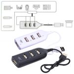 Micro USB Hub 2.0 Multi Port USB 4 Ports Hub USB haute vitesse Hab avec interrupteur marche/arrêt séparateur USB pour accessoires PC ordinateur