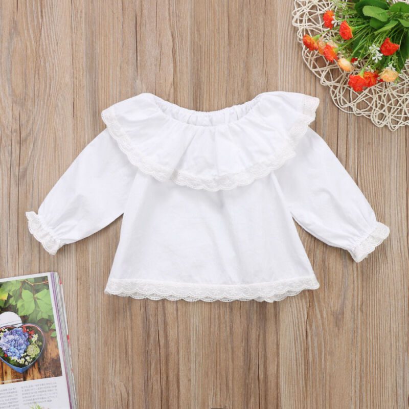 Chemise-en-dentelle-à-manches-longues-|-Nouveau-né,-bébés-filles,-blanc-et-solide,-vêtements Chemise en dentelle à manches longues | Nouveau-né, bébés filles, blanc et solide, vêtements