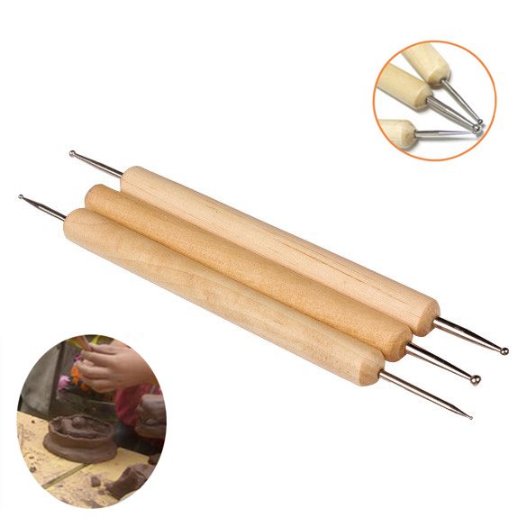 Boule stylet Sculpte modèle argile poterie céramique cire Sculpture modèle moulage point façonnage outil gaufrage boue artisanat bricolage