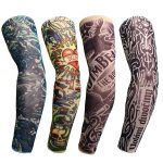 Manchon chauffe-bras Protection soleil, séchage rapide, estival, respirant en 3D avec tatouage, 1 pièce