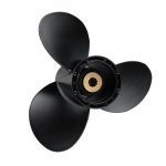 Balck Aluminum Boat Outboard Propeller for Suzuki 9.9-15HP Black 3 Blades 10 Spline Tooth 9 1/4 x 11
