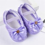LONSANT-chaussures de marche pour bébés filles | Bandeau élastique Rose, avec nœud papillon, chaussures pour nouveau-nés, E1120