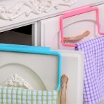 Organisateur de cuisine porte-serviettes support suspendu armoire de salle de bain armoire porte arrière cintre cuisine fournitures accessoires Cocina