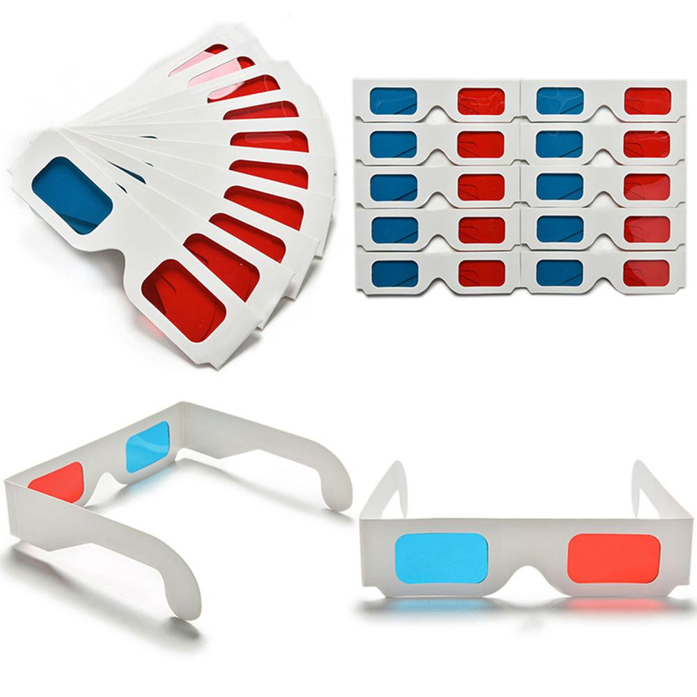 3 Paires Lunettes 3D Anaglyphe Rouge/cyan – Pour Films, Jeux, Impressions 3D, Compatibles Sur Lunettes De Vue