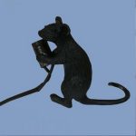 MOUSE LAMP LED E12 Black White Animal Rat Mouse Desk lamps Lights Resin Night Lights Animal Art Gold Mini Lamp white lighting