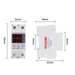 Double affichage à la maison de LED 40A 63A 80A Din Rail 230V relais réglable de Protection contre les surtensions de tension avec la Protection de courant limite