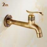 ZGRK sculpté montage mural Bibcock laiton rétro robinet décoratif extérieur jardin robinets Machine à laver vadrouille luxe Antique WC robinet