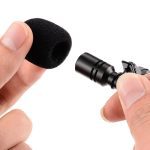 Ollivan Microphone omnidirectionnel en métal 3.5mm Jack Lavalier pince à cravate micro Mini micro Audio pour ordinateur portable téléphone portable