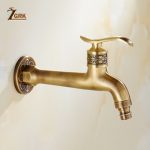 ZGRK sculpté montage mural Bibcock laiton rétro robinet décoratif extérieur jardin robinets Machine à laver vadrouille luxe Antique WC robinet