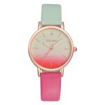 Femmes Gradient arc-en-ciel conception Montre de luxe de mode de haute qualité en cuir bande Quartz robe montres 2019 Montre Femme chaude F4