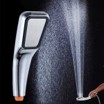 Anpro 300 trou carré haute pression salle de bains pluie pomme de douche douche à main économie d'eau pomme de douche filtre pulvérisateur tête