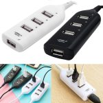 Micro USB Hub 2.0 Multi Port USB 4 Ports Hub USB haute vitesse Hab avec interrupteur marche/arrêt séparateur USB pour accessoires PC ordinateur