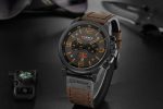 CURREN hommes montres haut de gamme marque de luxe étanche Sport montre-bracelet chronographe Quartz militaire en cuir véritable Relogio Masculino