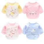 Luna Blanco chemise nouveau-né 0-3 mois bébé fille | Chemises en coton bébés, vêtements de base cou o, camisa bébé garçon chemises au point ouvert