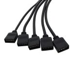 Connecteur de bande RGB 4 broches | 1 à 1 2 3 4 5, câble de séparation d'alimentation, 4pin aiguille fil de connecteur féminin pour bande RGB