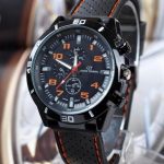 Haut de gamme marque de mode militaire montre à Quartz hommes sport montres-bracelets horloge heure mâle Relogio Masculino 8O75