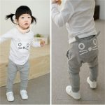 Vêtements de printemps automne pour enfants | Sarouel, pantalon en coton style hibou, à la mode, pour garçons et filles