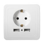 Adaptateur de chargeur mural 16A | Maison intelligente, double Port USB 2400mA, panneau de prise de courant 110 ~ 250V