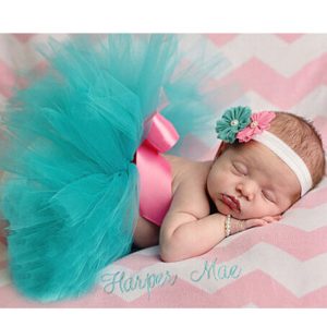 Jupe Tutu et bandeau pour nouveau-né rose menthe | Tenue Tutu pour bébés, accessoire de photographie pour nouveau-né, pettijupe, Costume pour nouveau-né TS034