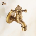 ZGRK sculpté montage mural Bibcock laiton rétro robinet décoratif extérieur jardin robinets Machine à laver vadrouille luxe Antique WC robinet
