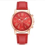 Montres pour femmes mode Tike Toker marque chiffres romains Faux cuir analogique Quartz montre-bracelet femmes femme