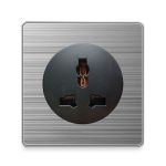 Ue UK allemagne france 1 2 3 Gang 1 2 voies | Interrupteur domestique type 86, interrupteur mural avec led miroir en acier inoxydable brossé