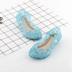 Sandales à la gelée en cristal pour enfants | Chaussures de danse pour fête Cosplay Elsa, princesse des neiges