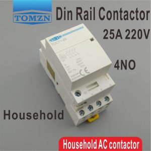 TOCT1 contacteur modulaire 4P 25A | 220V/230V 50/60HZ, Din rail, ac domestique, 4NO