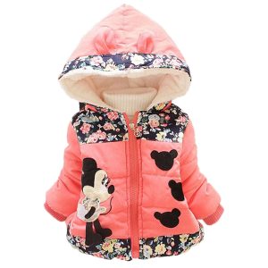 Vestes d'hiver Minnie Mickey pour filles | Vêtements pour bébés, manteaux à capuche pour enfants, vêtements d'extérieur chauds pour bébés garçons