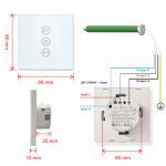 LoraTap - Interrupteur tactile rideaux et volet roulant électrique avec télécommande - Alexa et Google Home