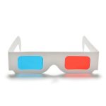 Ostart 10 pcs/lot papier universel anaglyphe 3D lunettes papier 3D lunettes vue anaglyphe rouge/bleu verre 3D pour film vidéo EF