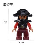 Grande taille figurines ville princesse Pirate policiers famille série blocs de construction compatibles marque Duploes éducation jouets