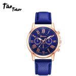 Montres pour femmes mode Tike Toker marque chiffres romains Faux cuir analogique Quartz montre-bracelet femmes femme