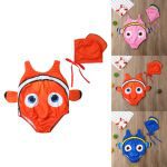 Maillot de bain 2 pièces pour petite fille | Poisson rouge, Costume + chapeau de bain, nouvelle offre spéciale, mignonne, 2019