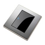 Miroir avec commutateur à point aléatoire | type 86, interrupteur acrylique panneau brossé pour la maison en acier inoxydable 1/2/3/4 Gang commutateur à 1 voie et 2 voies