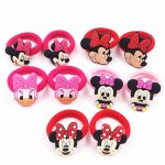 Bande élastique en Nylon 10 pièces Mickey Minnie Daisy | Cheveux, bande élastique pour cheveux, bandeau pour enfants, accessoires pour cheveux, bande de cheveux de fille, gomme pour cheveux de dessin animé