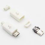 10 pièces Micro USB 5PIN Type de soudage connecteurs mâles chargeur 5P USB queue prise de charge 4 en 1 blanc noir