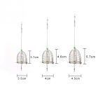 1 pièces 4.5*5.7 cm/4*4.6 cm/3.4*3.6 cm poisson petit acier inoxydable appât Cage panier mangeoire holderpeche leurre Cage accessoires de pêche