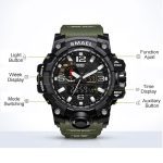 SMAEL marque hommes sport montres double affichage analogique numérique LED électronique Quartz montres étanche natation militaire montre