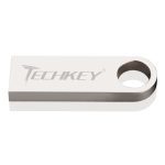 Nouveau TECHKEY clé usb lecteur flash 64GB 32GB 16GB 8GB 4GB lecteur de stylo clé usb étanche argent u disk memoria cel clé usb cadeau